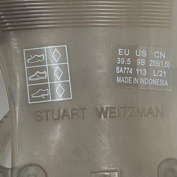 Stuart Weitzman Sawyer Slide Sandals Slip-On Women's Grey Size US9B EU39.5 - Picture 13 of 13